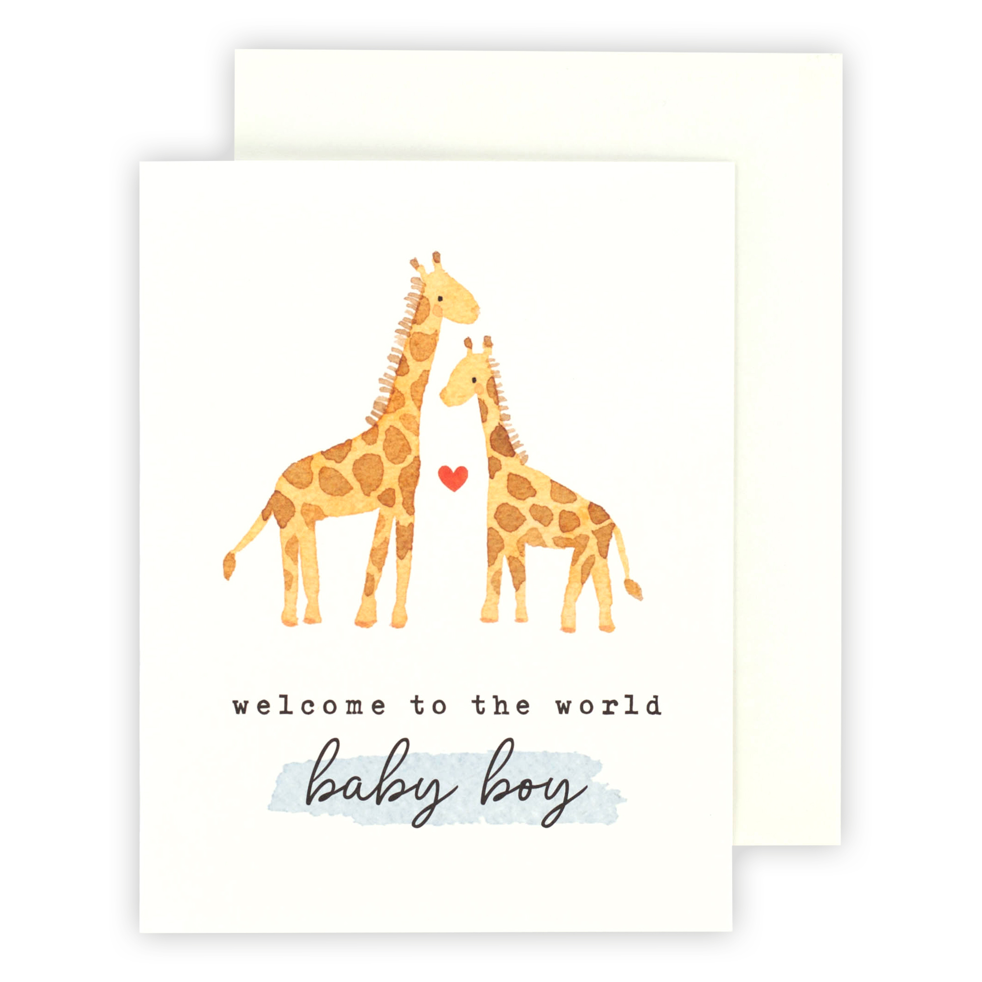 BABYL 「L FORTH」サイン Welcome To The World Baby Boy Greeting Card - Echo Park Paper Co