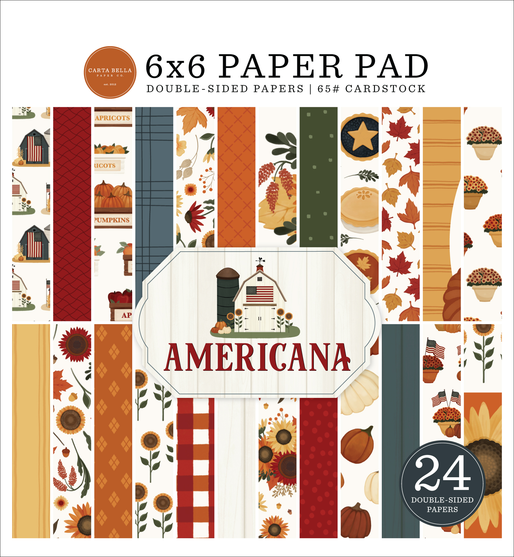 [デ1843] ERIKA様 デザインペーパー CBA454023_Americana_6x6_Paper_