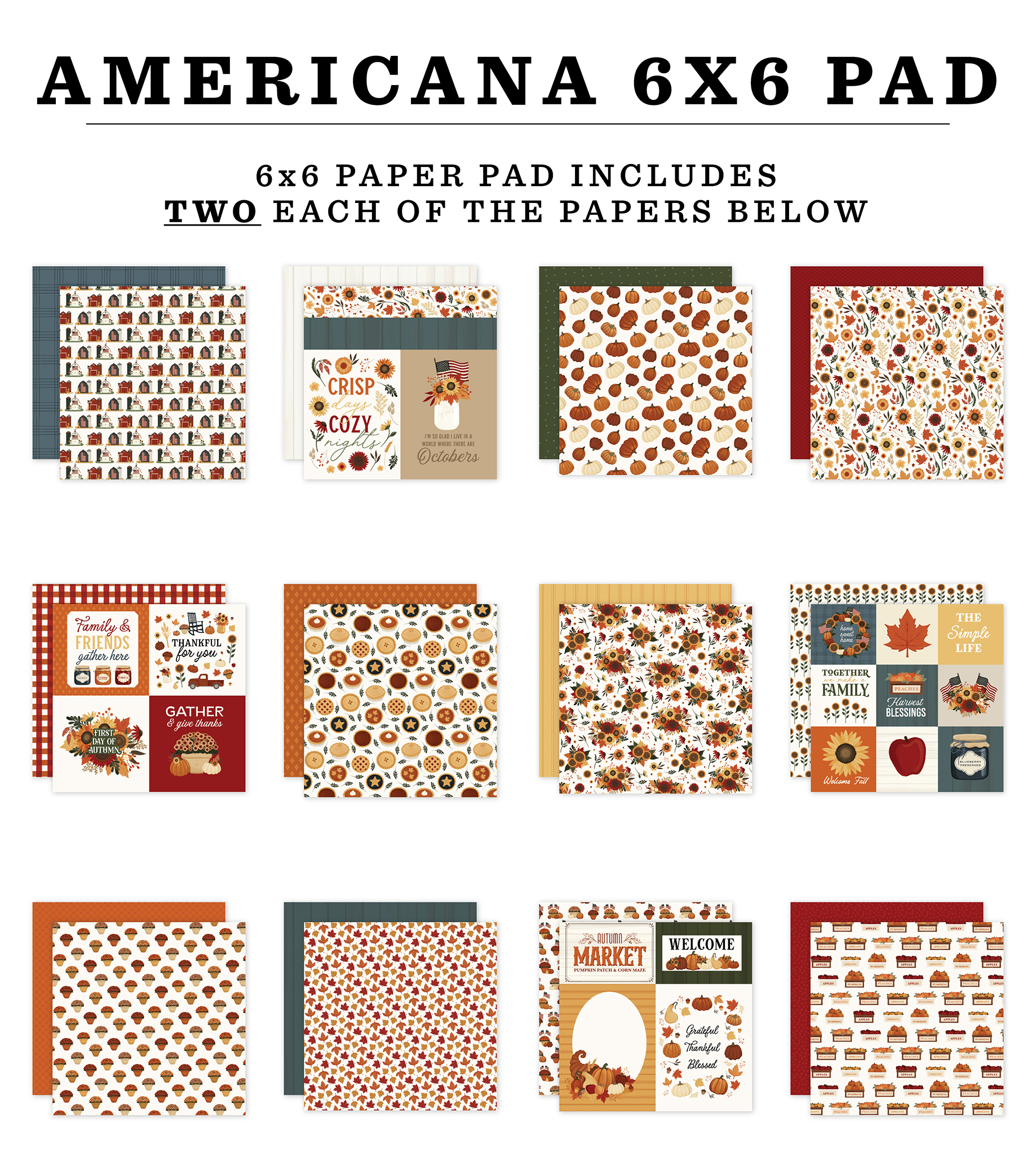 Americana 6x6 Paper Pad - Echo Park Paper Co