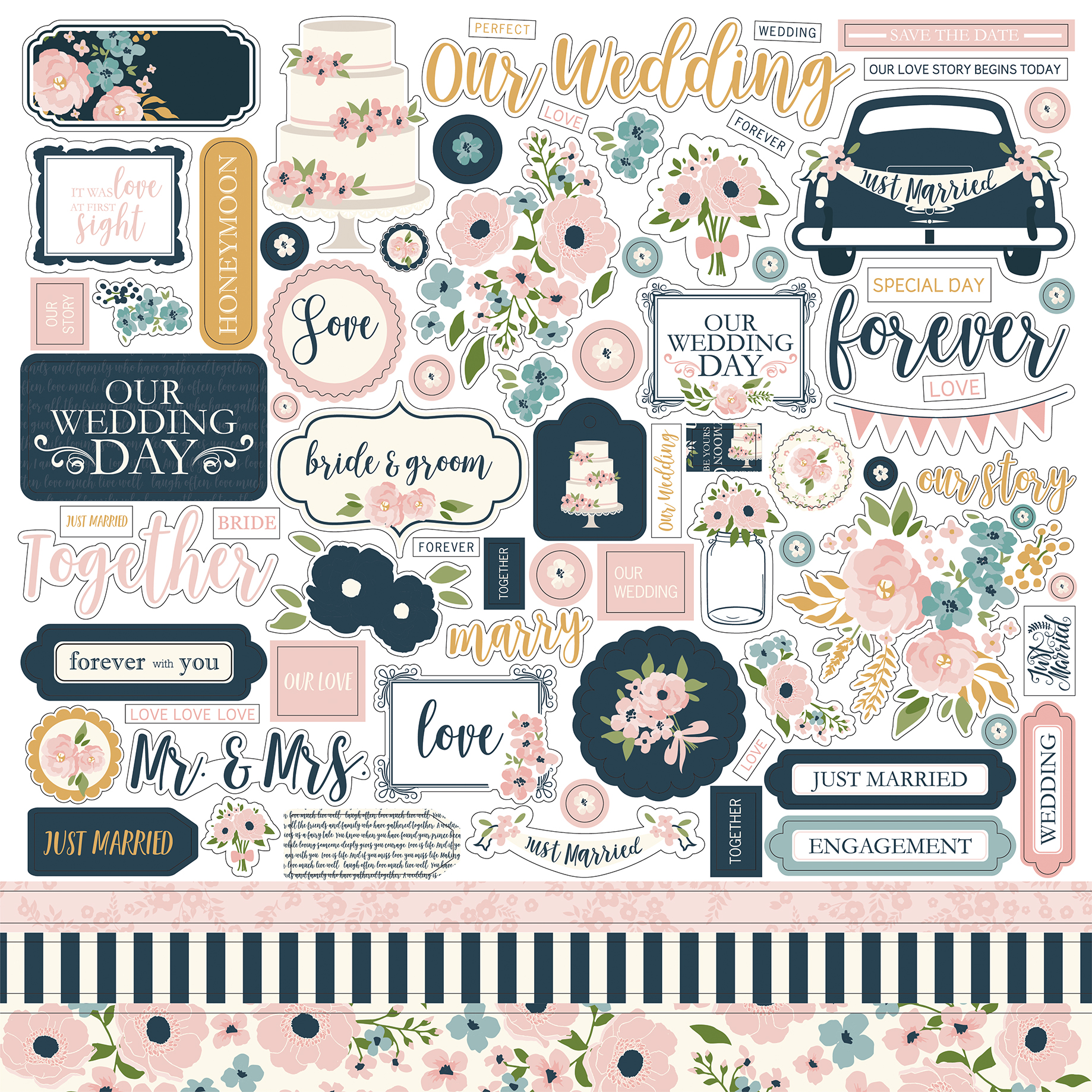 Echo Park Paper Company Wedding DAY Collection Element -  Hong Kong