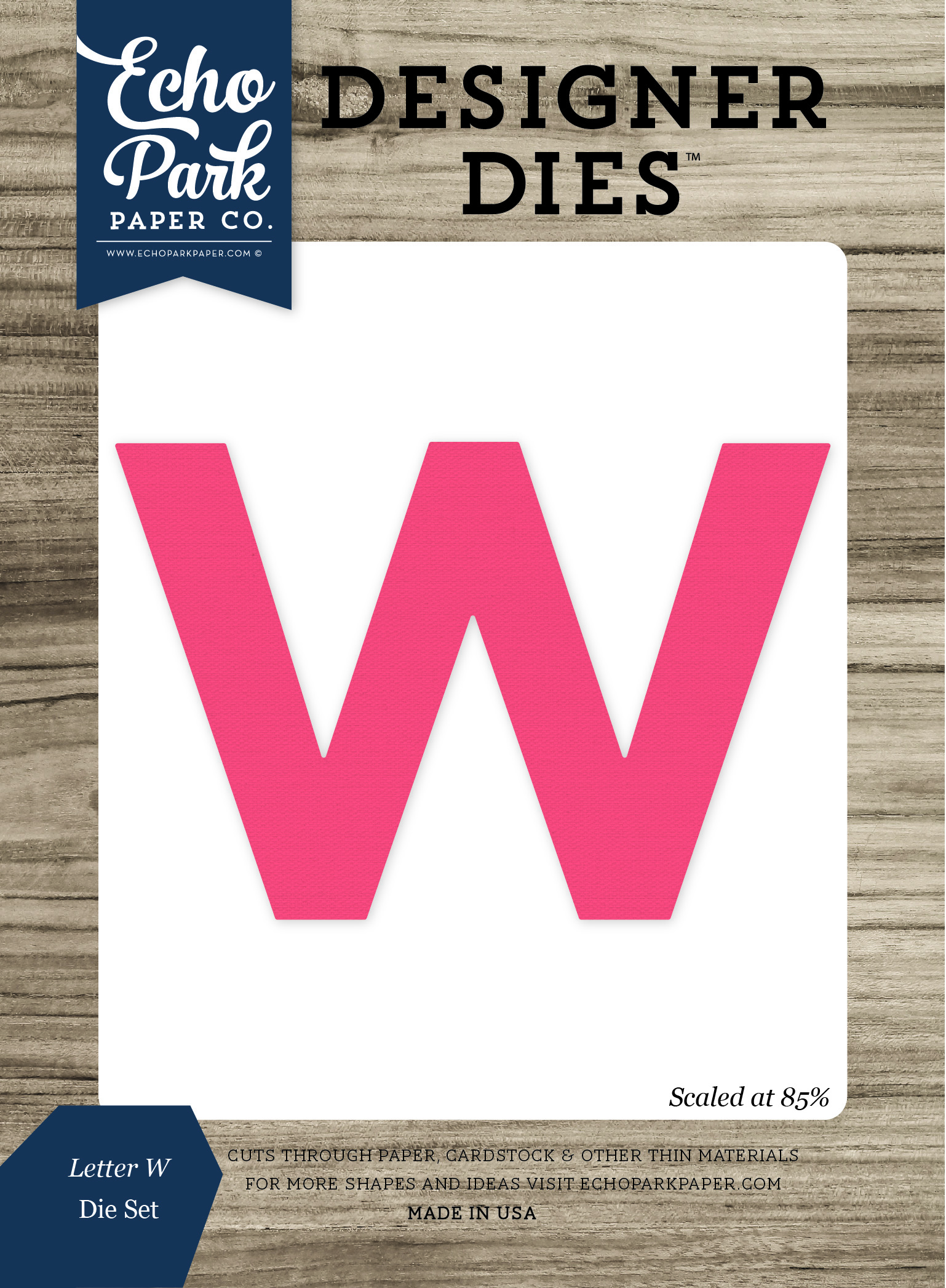 Letter W Medium Die Set - Echo Park Paper Co