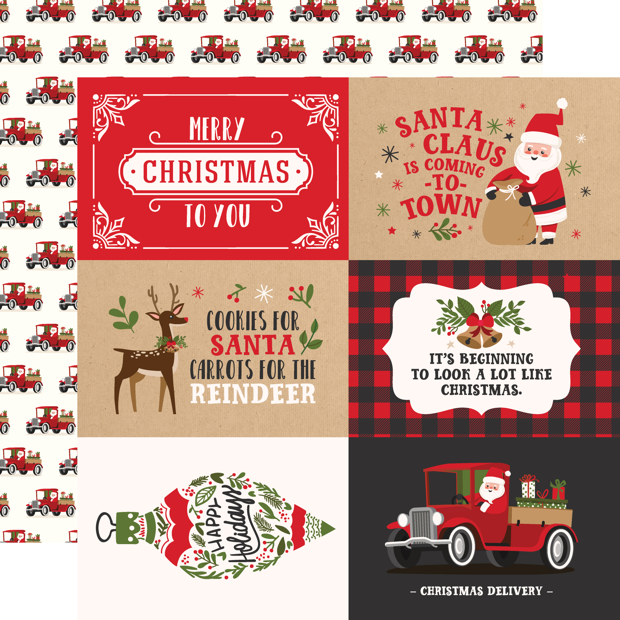 my favorite christmas: 4x6 journaling cards 12x12 patterned paper