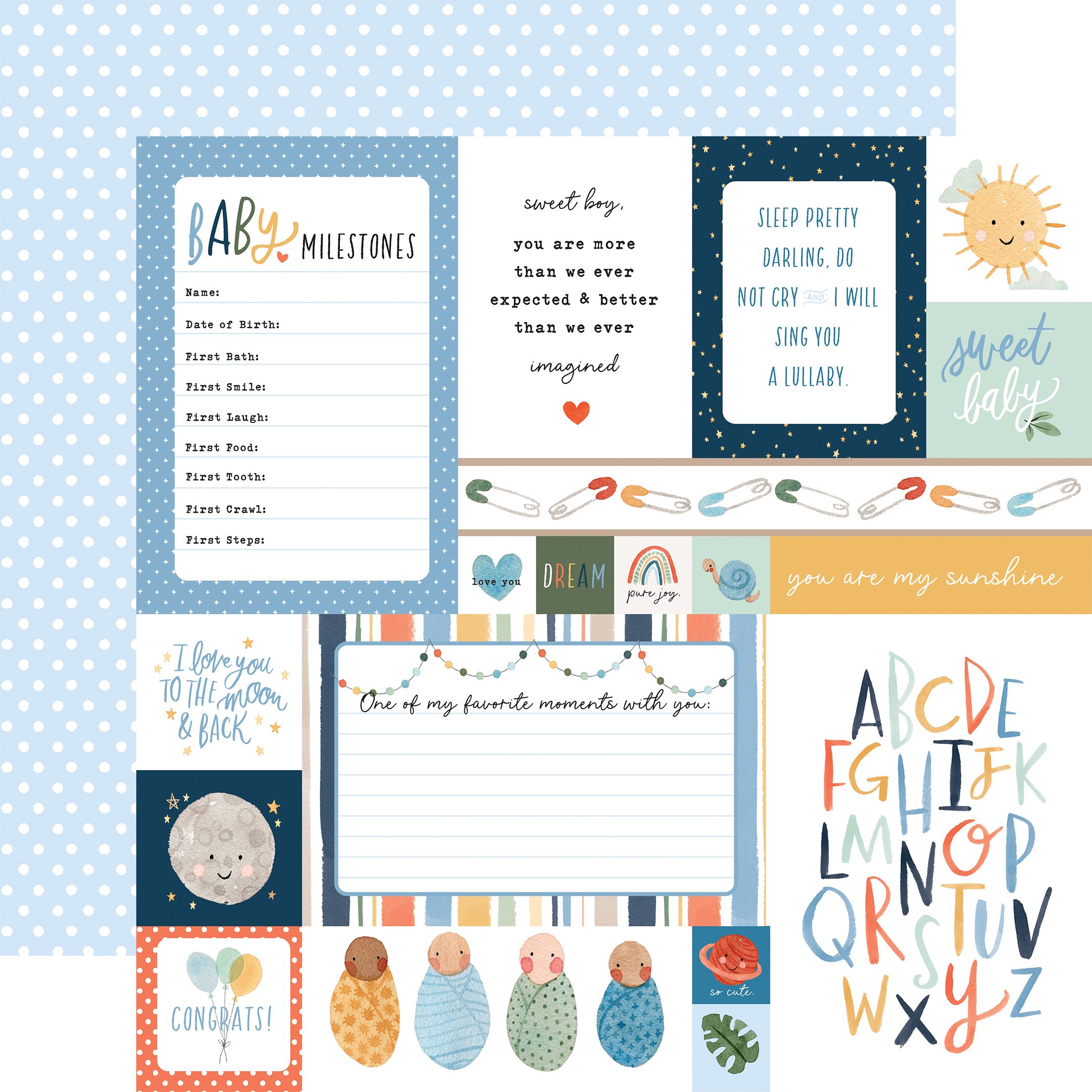 Baby Boy Layout - Echo Park Paper