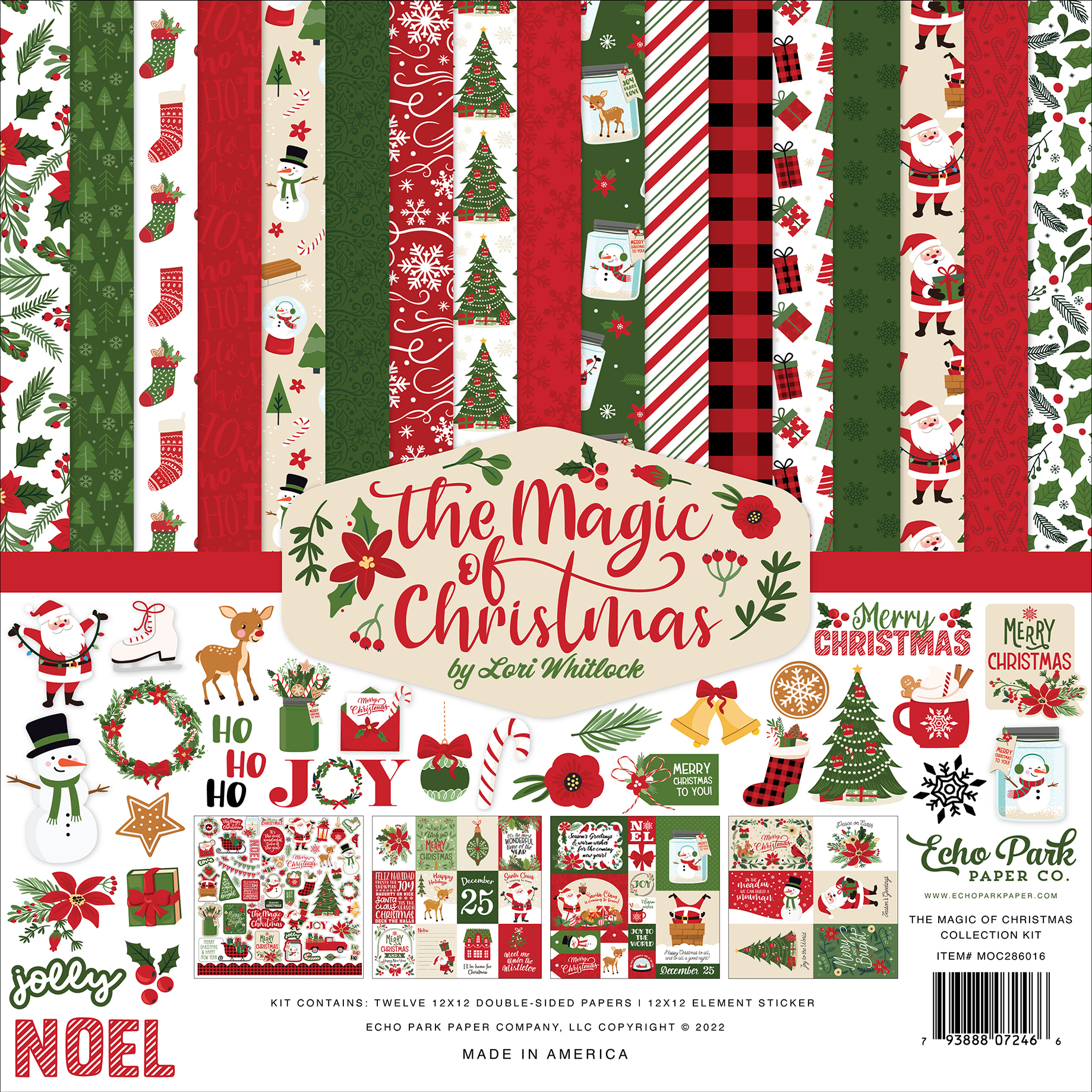 Echo Park Paper Company 12 Sheet 12 x 12 Winter Magic Collection Kit