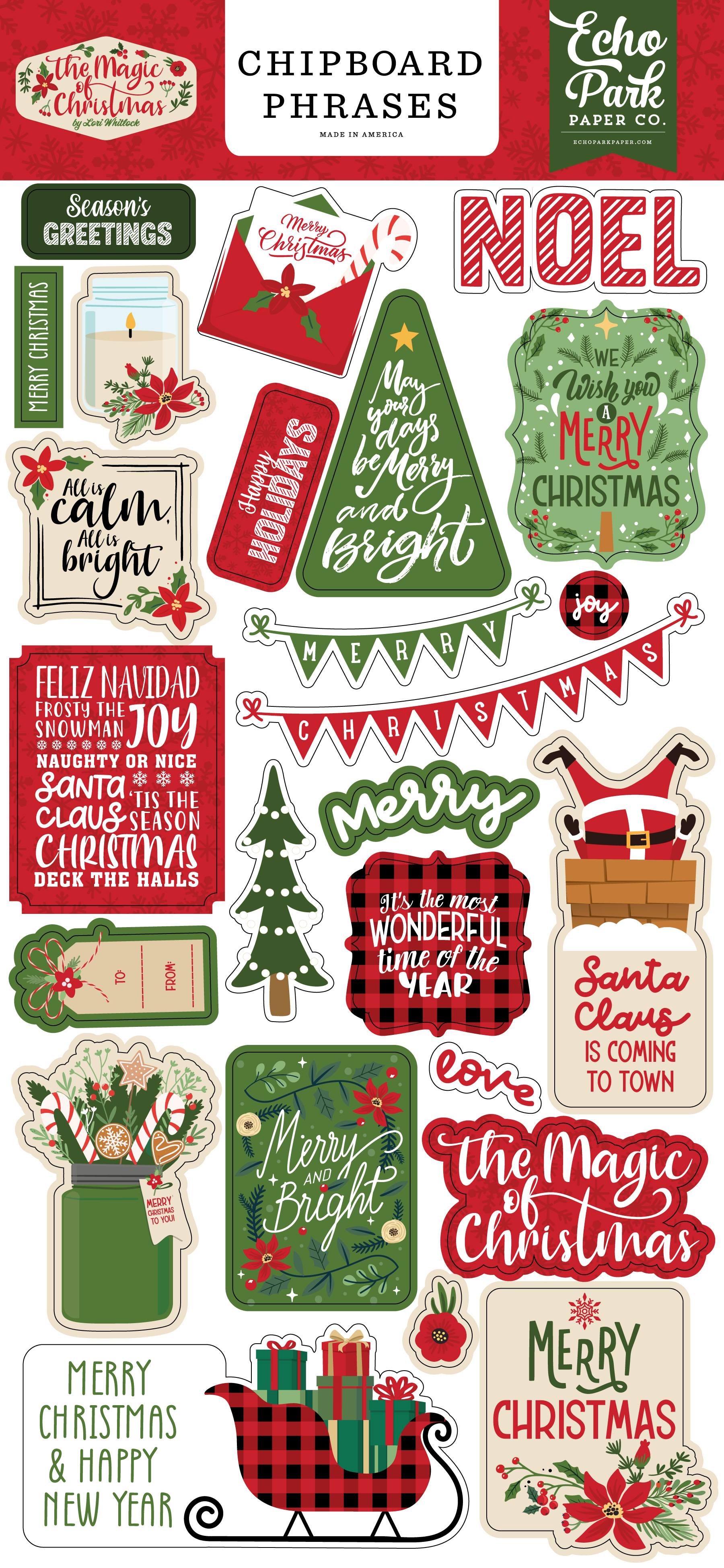 The Magic of Christmas Element Stickers - Echo Park