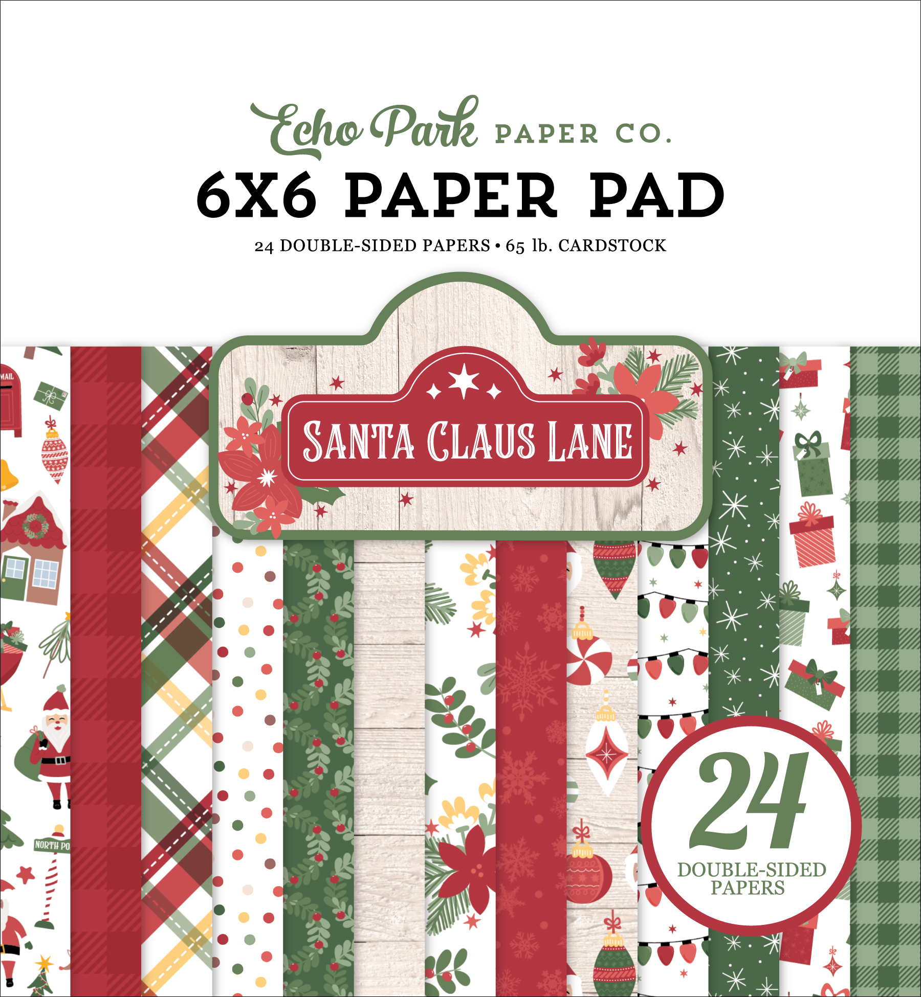 Santa Claus Lane 6x6 Paper Pad - Echo Park Paper Co.