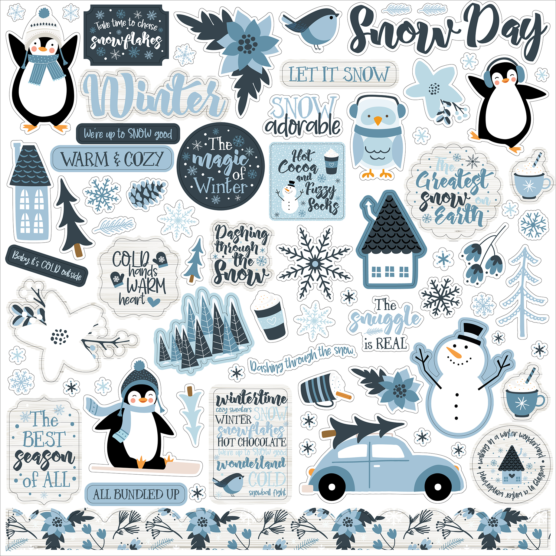 Winter Memories Stickers 12X12-Elements - 709388324660