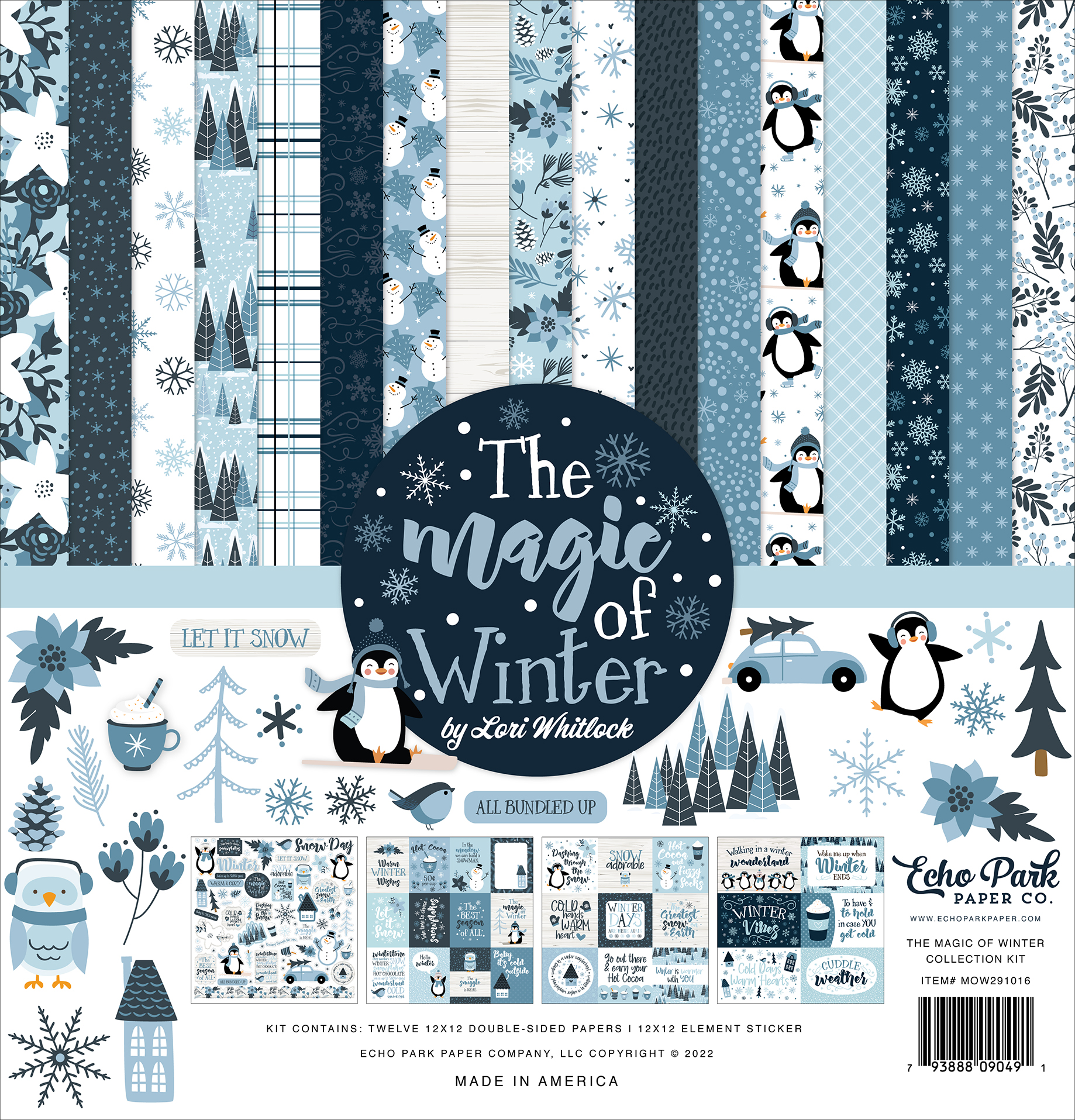 Echo Park Paper | The Magic of Winter | Winter Garden Scrapbook Paper