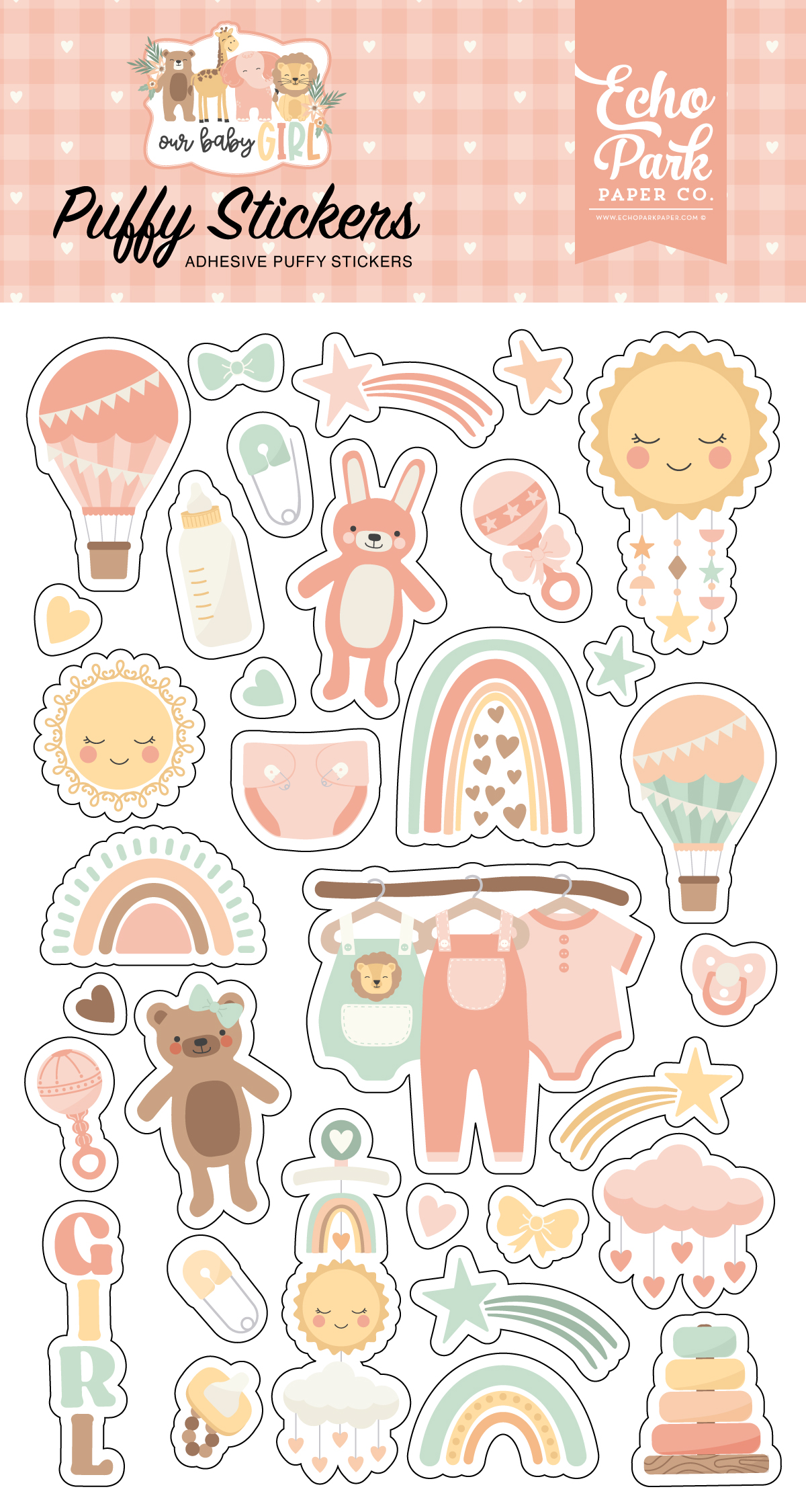 the paper studio stick a bilities Baby Girl stickers 30pc