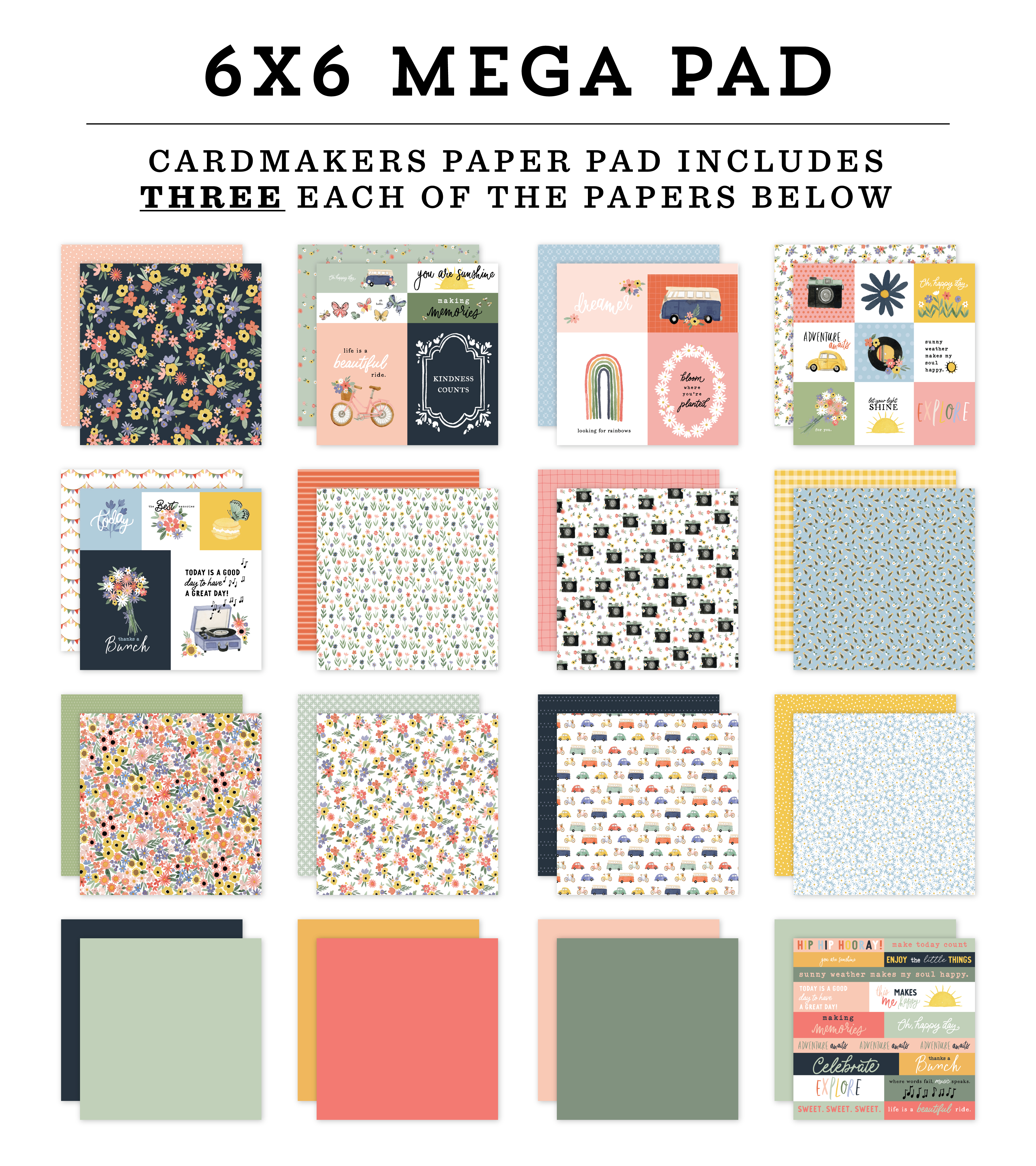 Here There and Everywhere Cardmakers 6x6 Mega Pad - Echo
