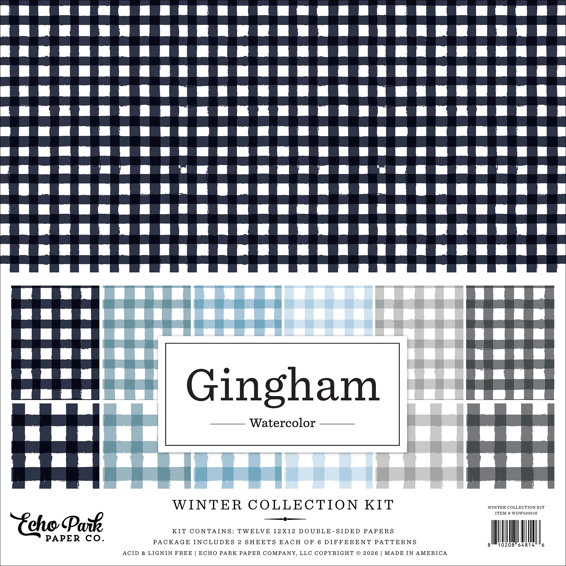 Watercolor Gingham