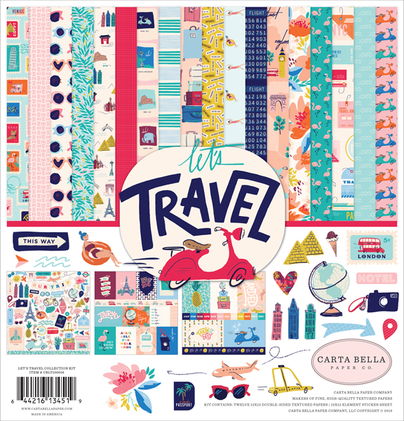 Carta Bella Paper Company Transatlantic Travel Collection Kit 12x12 – Deb's  Deals For Scrapbooking