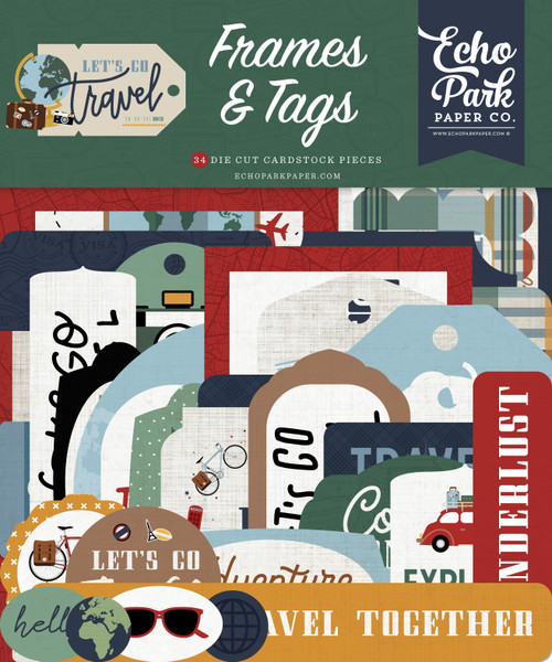Let's Go Travel Frames & Tags - Echo Park Paper Co.