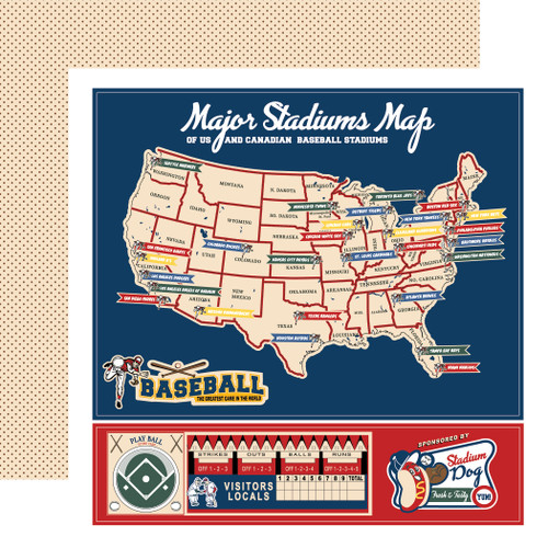 Amazon.com: GeoJango Framed Baseball Stadium Map, Wood