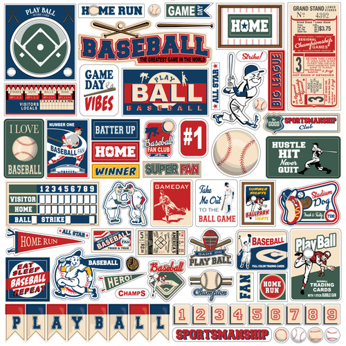 Home Run Element Sticker - Echo Park Paper Co