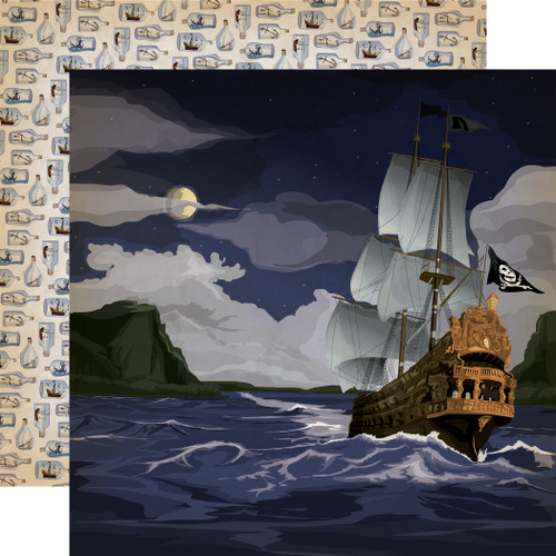 Procos Tovaglioli Di Carta FSC Pirates Island, 33x33 Cm, 20 Pezzi, Tema Pirata Per Compleanni E Feste, Multicolore
