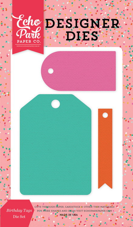 Party Time: Birthday Tags Medium Die Set Echo Park Paper Co