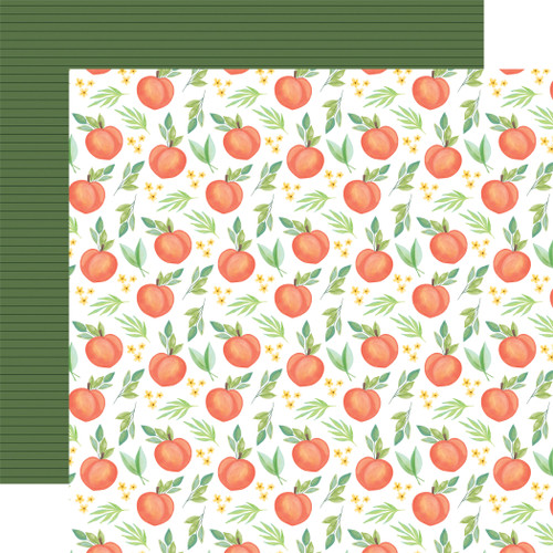 Fruit Stand: Just Peachy 12x12 Patterned Paper - Echo Park Paper Co