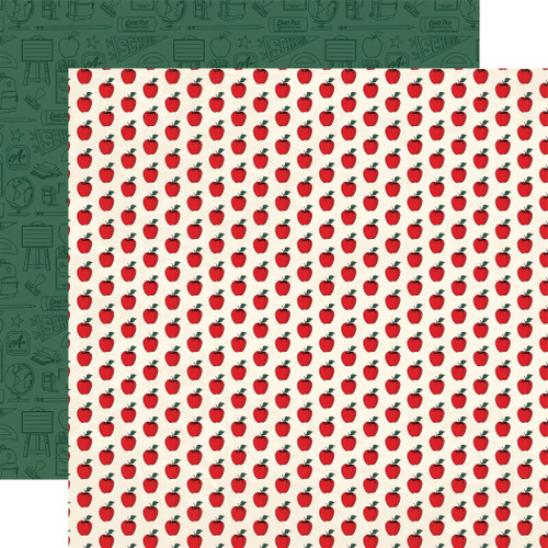 Back To School: Back To School Apples 12x12 Patterned Paper - Echo Park ...