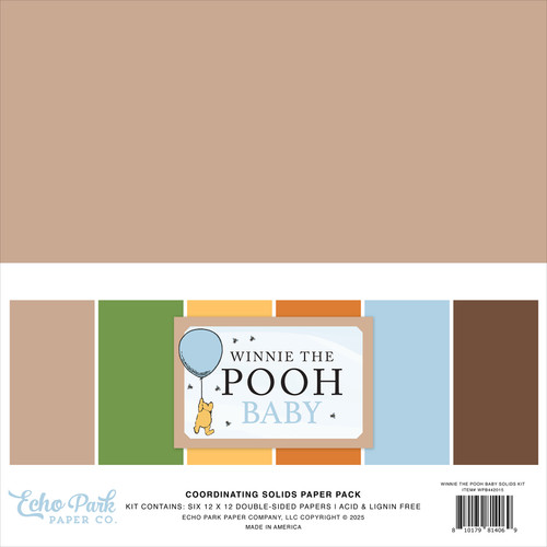 Winnie The Pooh Baby Solids Kit - Echo Park Paper Co