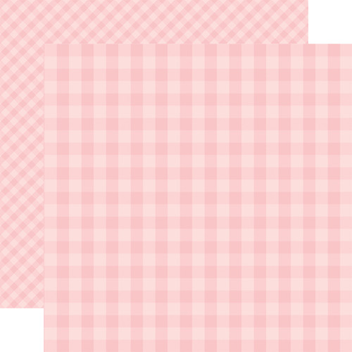 むぎ 様 ♡ Check ＆ STRIPE Gingham: Strawberry Gingham 12x12 Patterned Paper - Echo