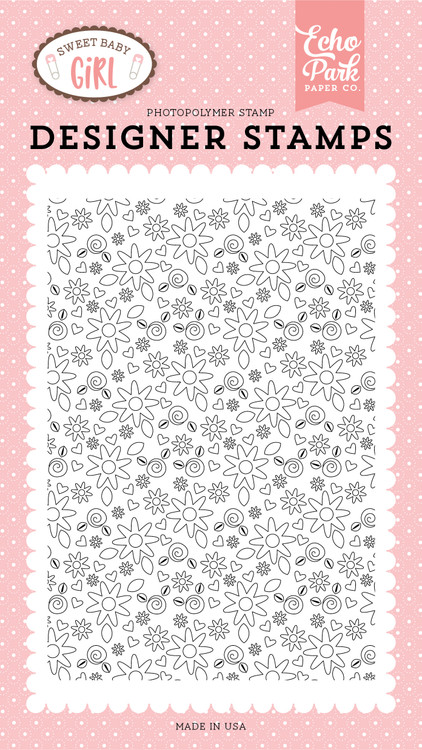 It's A Girl Floral Paper - Echo Park - Welcome Baby Girl
