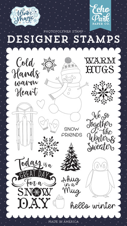 Echo Park Paper Co. The Magic of Winter Collection 12x12 Scrapbook Paper  Winter Snow (MOW291002)