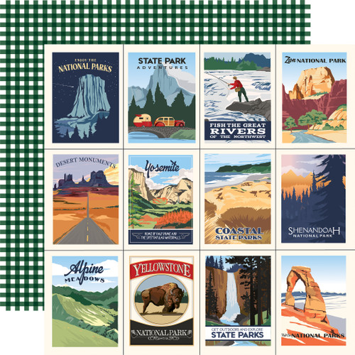 Outdoor Adventures: Camping Essentials 12x12 Patterned Paper