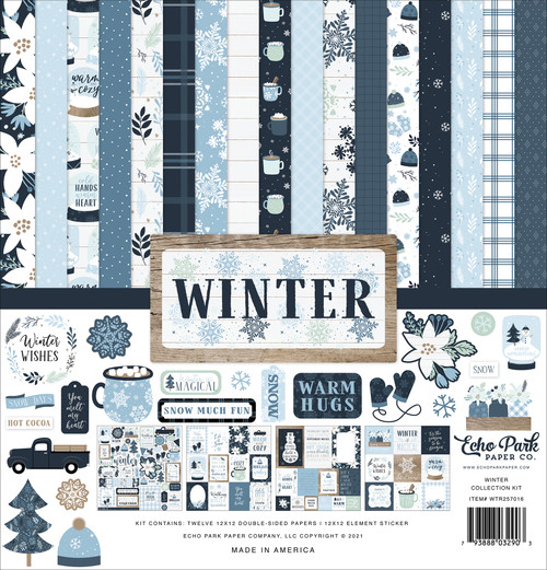 Welcome Winter: Winter Wonderland 12x12 Patterned Paper - Echo Park Paper  Co.