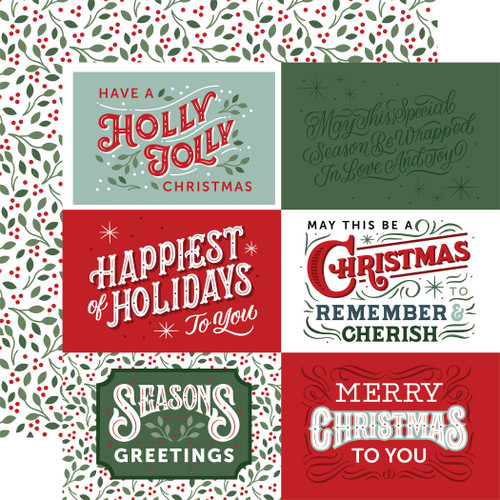 Christmas Salutations No. 2: 4x4 Journaling Cards 12x12 Patterned Paper -  Echo Park Paper Co.