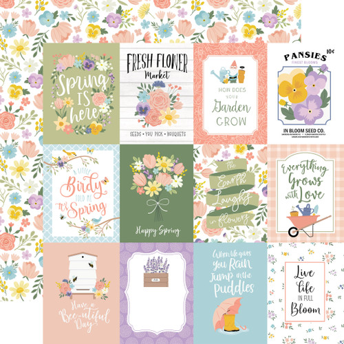 It's Spring Time: 3x4 Journaling Cards 12x12 Patterned Paper - Echo ...