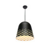 Diamond Cut Out Modern Ceiling Pendant Light in Matt Black