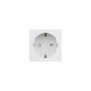 16A White Euro Module Schuko Socket