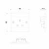 1 Gang 13 Amp Unswitched Single Socket