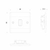 13 Amp Unswitched Fused Spur Unit- technical drawing
