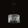 Modern and Elegant Crystal Chandelier in Black Finish 6 Lamps