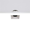 Adjustable, Square GU10 Plaster In Downlight in Matt White