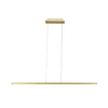Gold slim strip LED pendant light illuminated, 50W CCT, 1200mm
