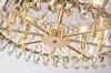 Modern and Elegant Crystal Chandelier Gold Finish 8 Lamps