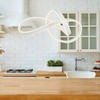 LED Integrated Modern Pendant Light in White Finish