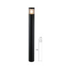 Bollard Light E27 in Matt Black with drawing