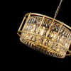 Satin Brass Large Crystal Glass Chandelier Close Up