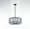 Modern Home Crystal Chandelier in Matt Black