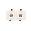 Twin Tiltable 10W Dimmable LED Downlight IP44 CCT 3K/4K front. Interior Twin Downlight