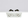 Twin Tiltable 10W Dimmable LED Downlight IP44 CCT 3K/4K