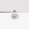 12V GU4/MR11 Mini Downlight IP65 in Matt White recessed in ceiling