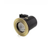 Fire Rated GU10 Downlight IP65 – Antique Brass Fitting, Fixed Trim, Water Resistant
