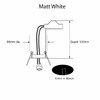 GU10 Downlight In Matt White Technical Drawing_Matt White