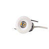 4W LED mini downlight front view in white finish, dimmable, IP44 recessed ceiling light