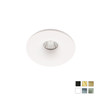 Bottom view of 6W Mini Downlight with finish options – White, Black, Brass, Chrome – Dimmable, IP65, 3000K